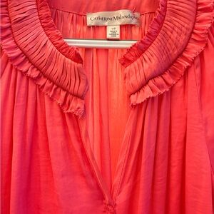 Catherine Malandrino Coral Pleated Top